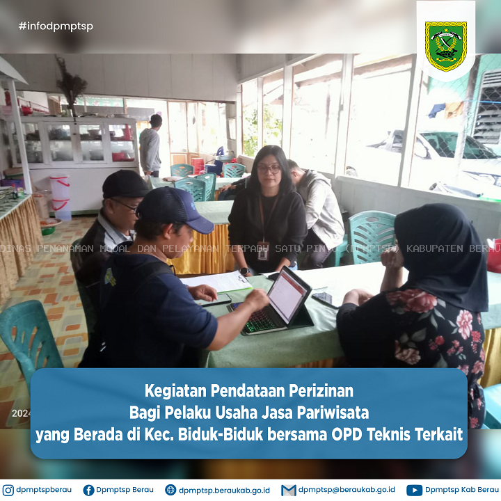 KEGIATAN PENDATAAN PERIZINAN BAGI PELAKU USAHA JASA PERIWISATA YANG BERADA DI KEC. BIDUK-BIDUK BERSAMA OPD TEKNIS TERKAIT