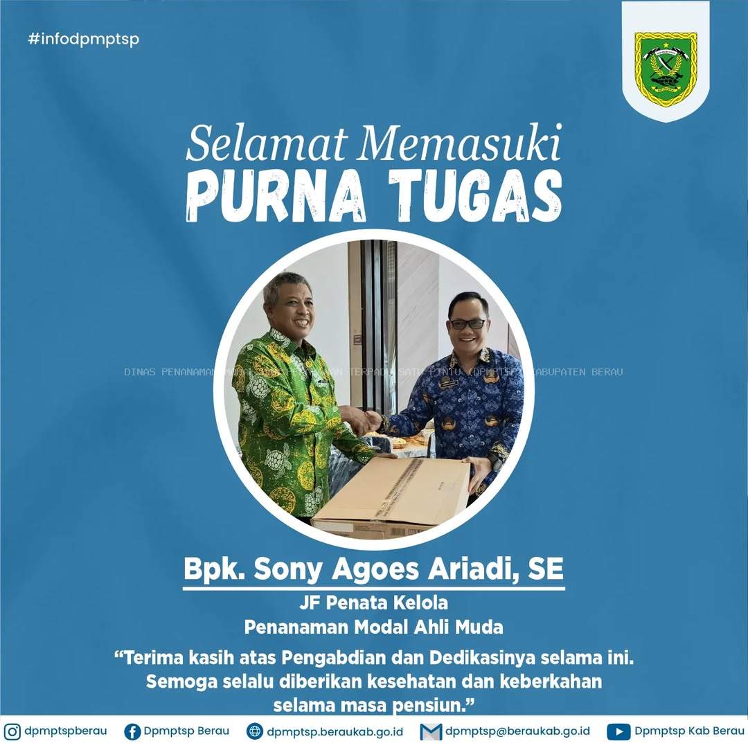 SELAMAT MEMASUKI PURNA TUGAS BAPAK SONY AGOES ARIADI, SE