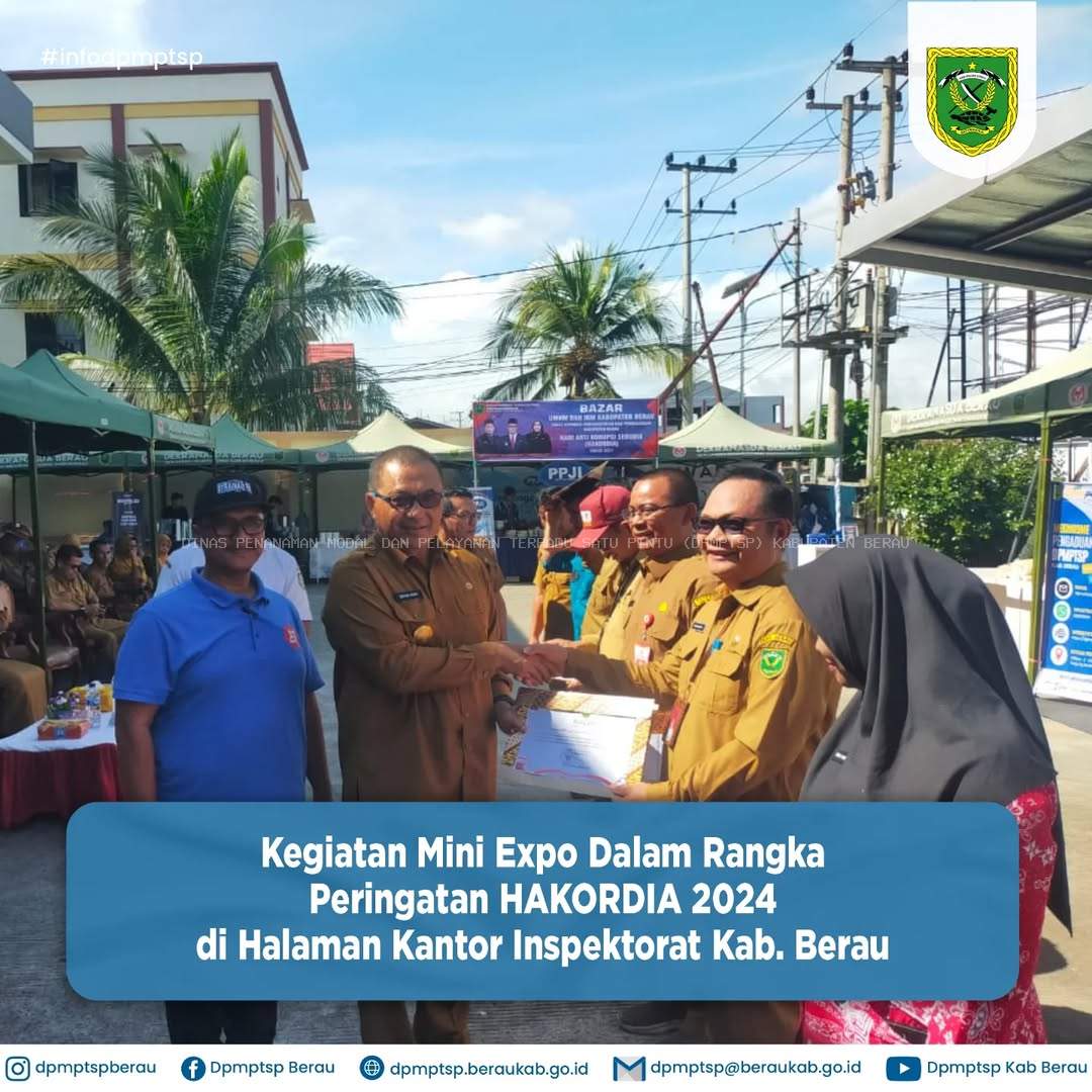 KEGIATAN MINI EXPO DALAM RANGKA PERINGATAN HAKORDIA 2024 DI HALAMAN KANTOR INSPEKTORAT KAB. BERAU
