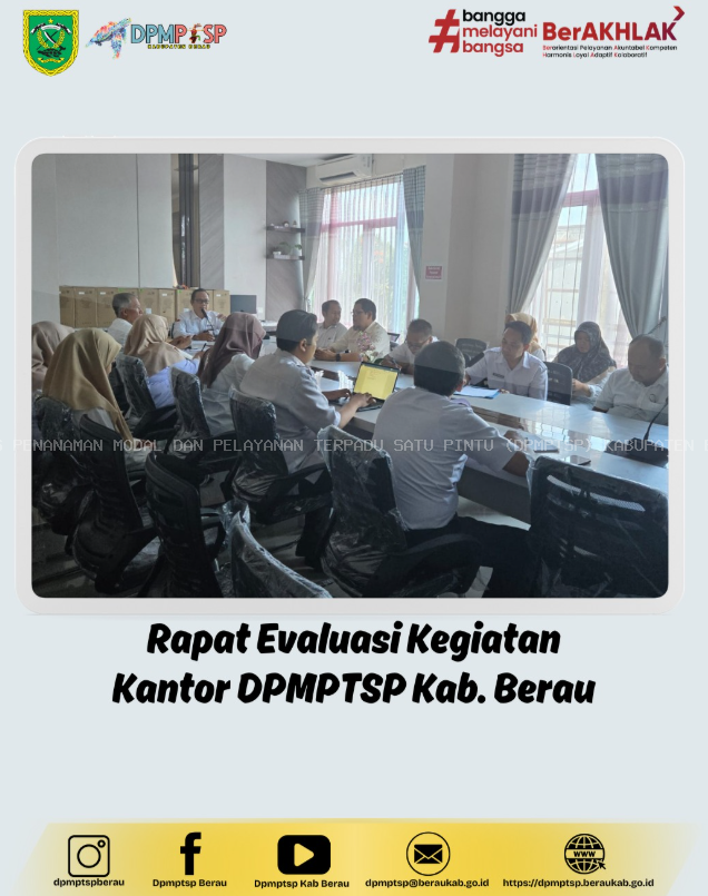 Rapat Evaluasi Kegiatan Kantor DPMPTSP Kab. Berau