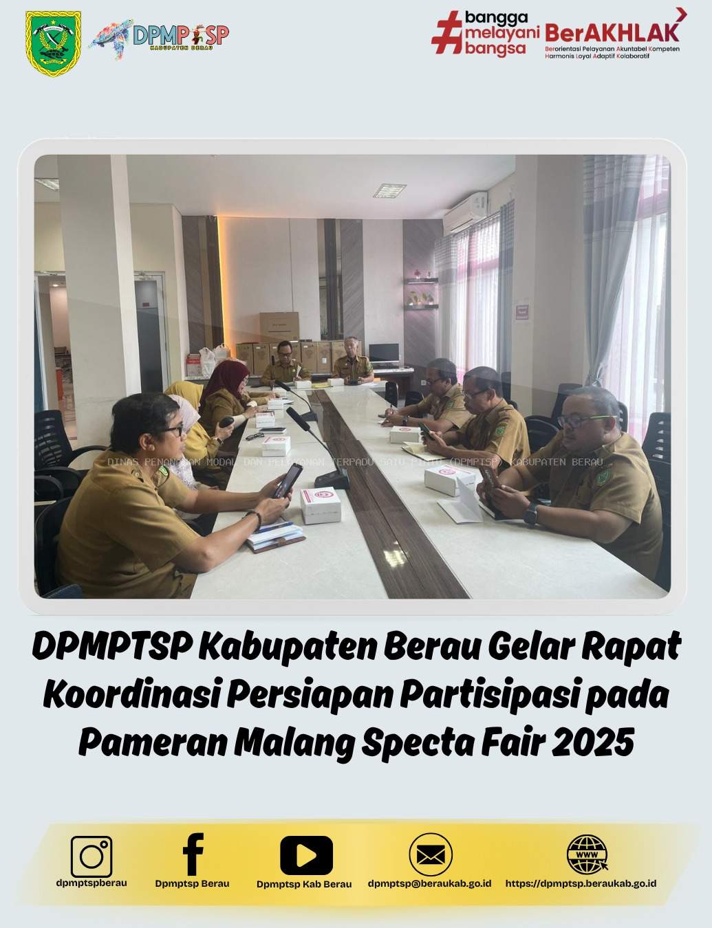 DPMPTSP Kabupaten Berau Gelar Rapar Koordinasi Persiapan Partisipasi pada Pameran Malang Specta Fair 2025 