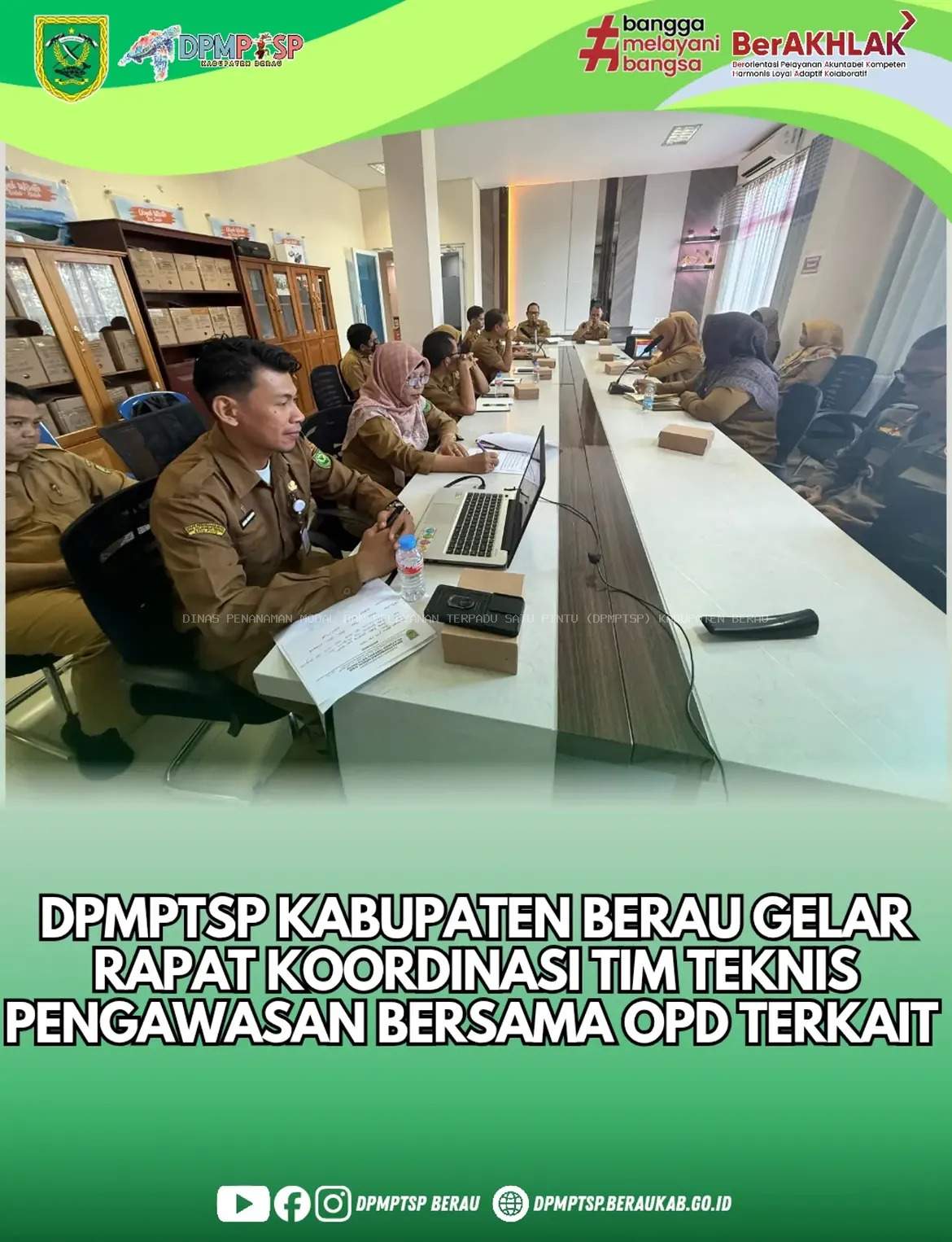 DPMPTSP Kabupaten Berau menggelar Rapat Koordinasi Tim Teknis Pengawasan bersama OPD terkait